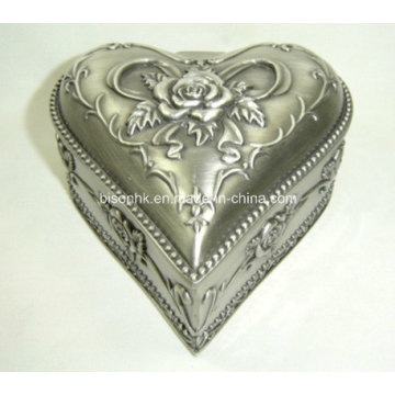 Metal Jewelry Box for Packing, Heart Shaped Jewelry Packing Box